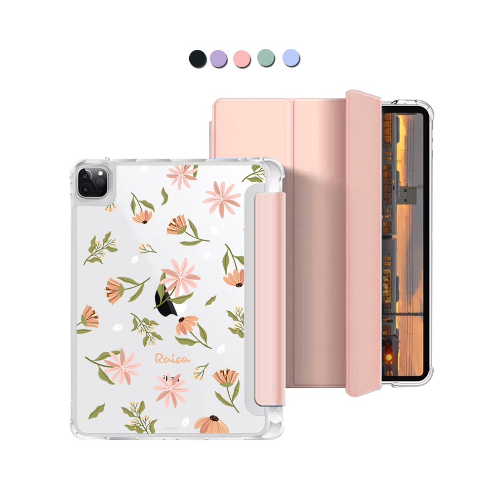 iPad Macaron Flip Cover - Cosmos Flower