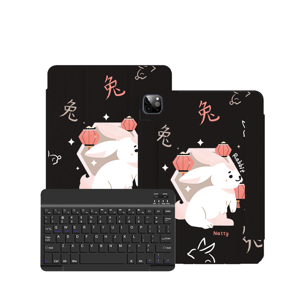 iPad Wireless Keyboard Flipcover - Rabbit (Chinese Zodiac / Shio)