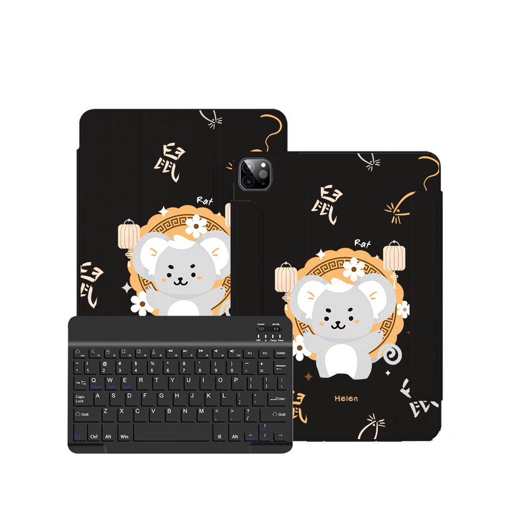 iPad Wireless Keyboard Flipcover - Rat (Chinese Zodiac / Shio)