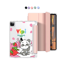 Load image into Gallery viewer, iPad Macaron Flip Cover - Yipi Strawberry Kiss
