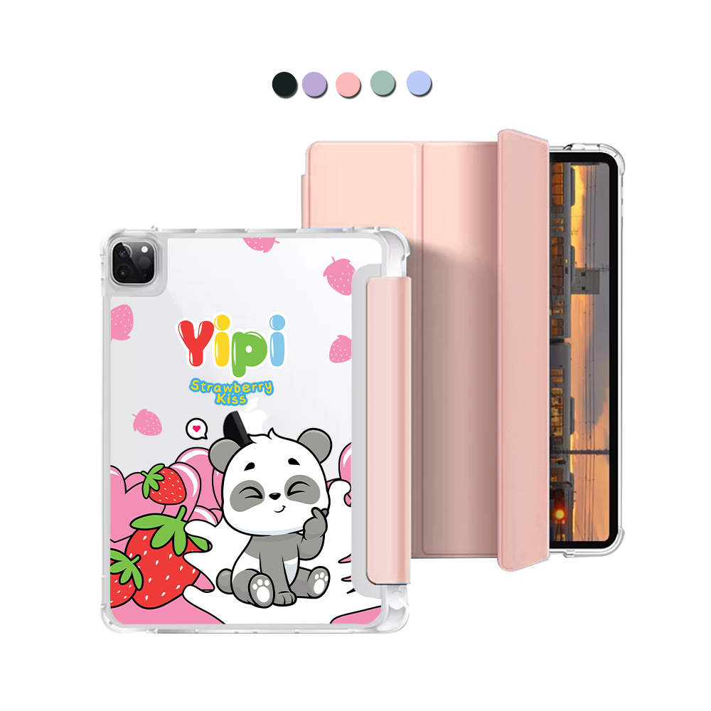 iPad Macaron Flip Cover - Yipi Strawberry Kiss