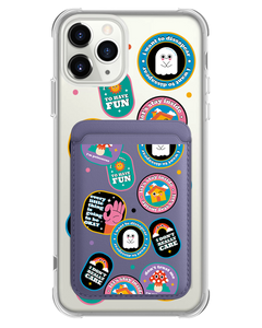 iPhone Magnetic Wallet Case - Monster Sticker Pack