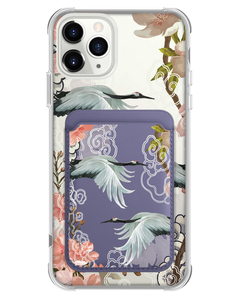 iPhone Magnetic Wallet Case - Oil Painting Birds