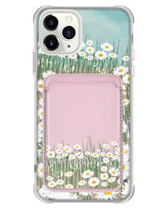 iPhone Magnetic Wallet Case - Oil Painting Daisy