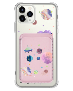 iPhone Magnetic Wallet Case - Pink Planet