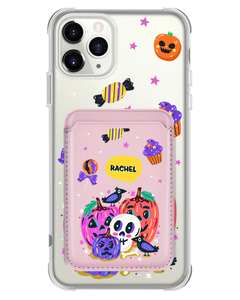 iPhone Magnetic Wallet Case - Pumpkins Monster