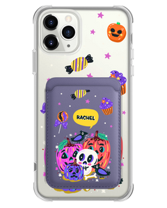 iPhone Magnetic Wallet Case - Pumpkins Monster