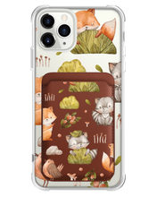 Load image into Gallery viewer, iPhone Magnetic Wallet Case - Racoon and Friends
