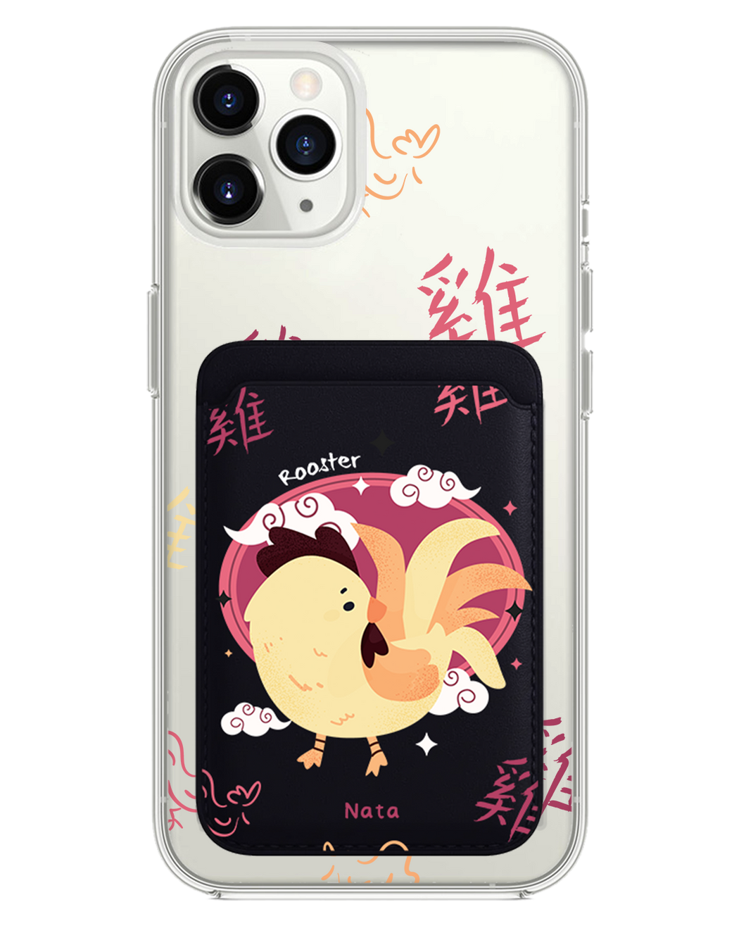 iPhone Magnetic Wallet Case - Rooster (Chinese Zodiac / Shio)