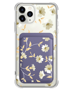 iPhone Magnetic Wallet Case - White Magnolia