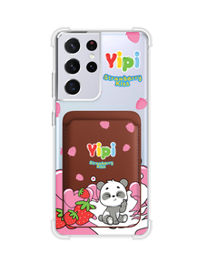 Android Magnetic Wallet Case - Yipi Strawberry Kiss