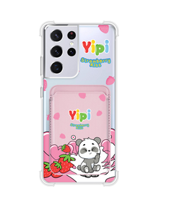 Android Magnetic Wallet Case - Yipi Strawberry Kiss